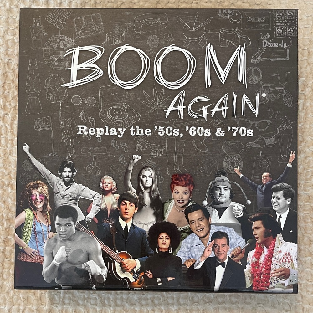 Boom Again Board Game Replay The 50s, 60s, & 70s Music Pop Culture Complete